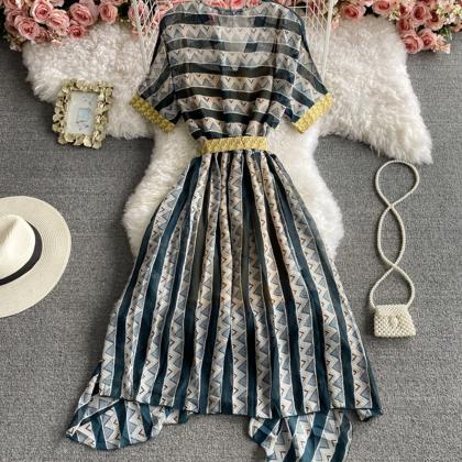 Stylish A Line Irregular Dress