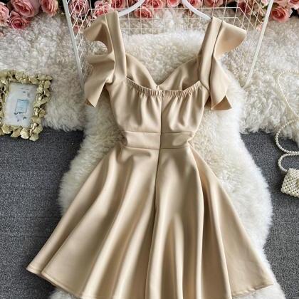 Cute A Line Backless Short Dress