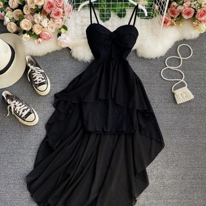 Black High Low Dress A Line Fashion Dress