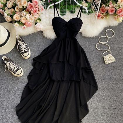 Black High Low Dress A Line Fashion Dress