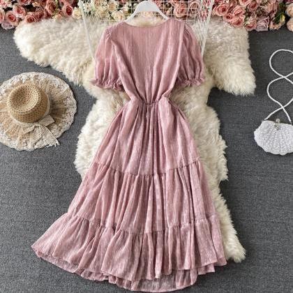 Cute A Line V Neck Short Dress Fashion Dress