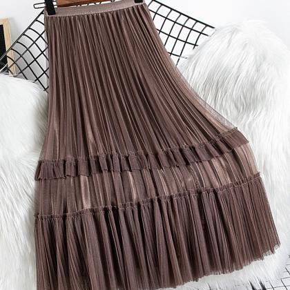 Cute A Line Tulle Skirt