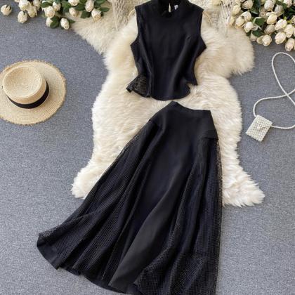 Black Two Pieces Dress Fashion Dress
