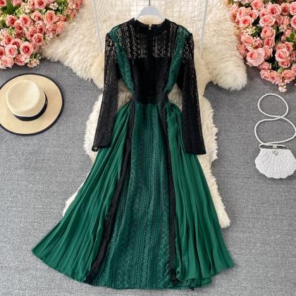 Elegant Lace Long Sleeve Dress Fashion Dress