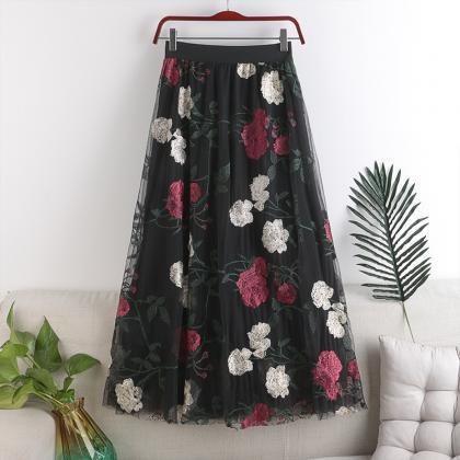 Cute Tulle Lace A Line Skirt