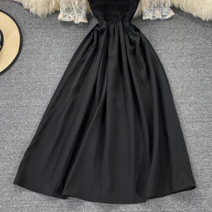 Black A Line Short Dress Fashion Dress