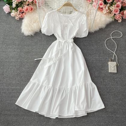 White A Line Dress Fashion Dress