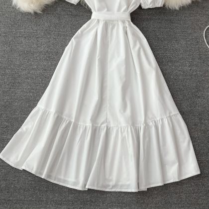 White A Line Dress Fashion Dress