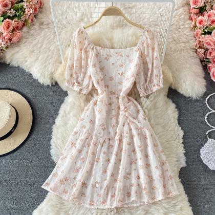 Cute A line floral dress