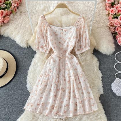Cute A line floral dress