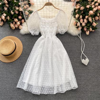 Cute Lace Short Dress Fashion Dress