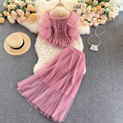 Sweet Two-piece Tulle Dress