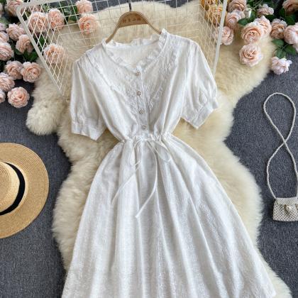 Sweet A Line Embroidered Dress