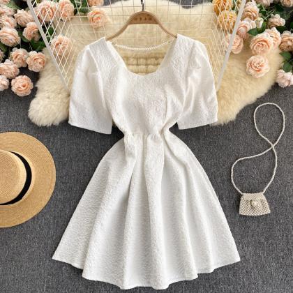Cute A Line Short Dress With Bow