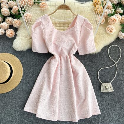 Cute A Line Short Dress With Bow