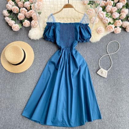 Stylish A Line Short Sleeve Dress Fashion Dress