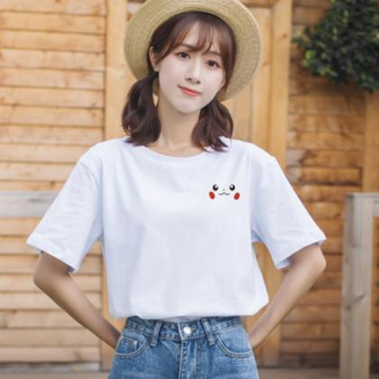 Cute Smiley Short-sleeved T-shirt