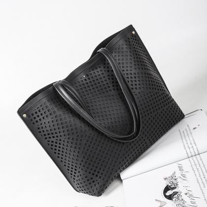 Simple Hollow Large Capacity Shoulder Bag Fashion..
