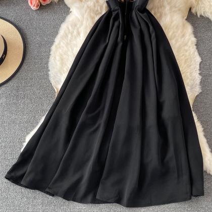 Black Lace A Line Dress Fashion Dress