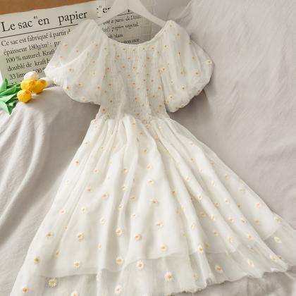 Cute A Line Little Daisy Dress