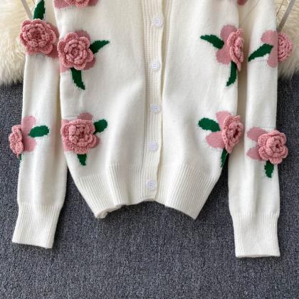 Cute Cardigan Long Sleeve Sweater