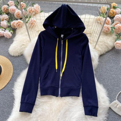 Casual Hooded Pullover All-match Skirt Two-piece..