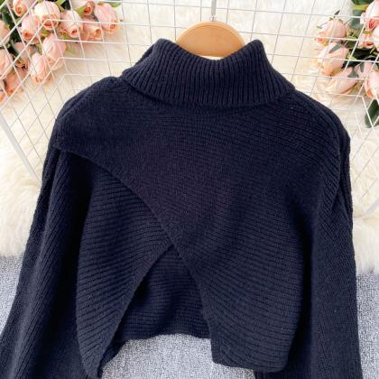 Chic High-necked Long-sleeved Sweater