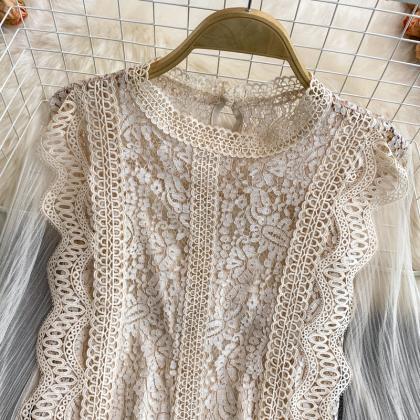 Cute Lace Long Sleeve Tops Lace Tops