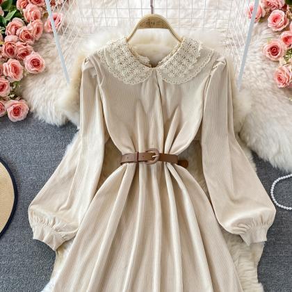 Sweet Lace Long Sleeve Dress A Line Fashion Dress