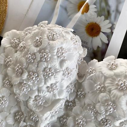 High-quality Flower Pearl Tops Handmade Flower..