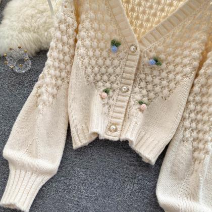 Cute Knitted Cardigan Sweater