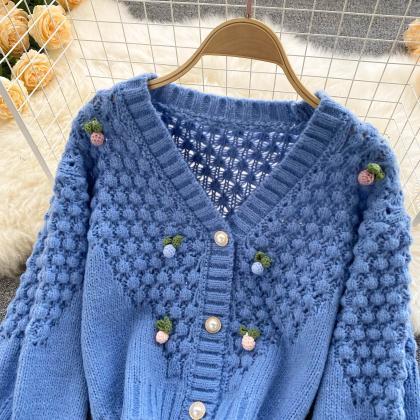Cute Knitted Cardigan Sweater