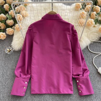 Uniquely Designed Long-sleeved Tops Fashion Tops