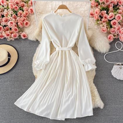Cute A Line Short Dress Long Sleeve Fashion Dress
