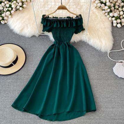 Cute A Line Off Shoulder Dress Short Dress