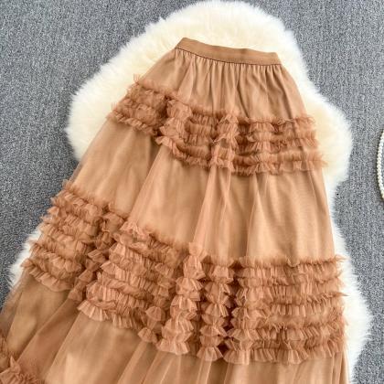 Cute Tulle A Line Skirt