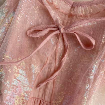 Cute A Line Fashion Dress Pink Summer Dress
