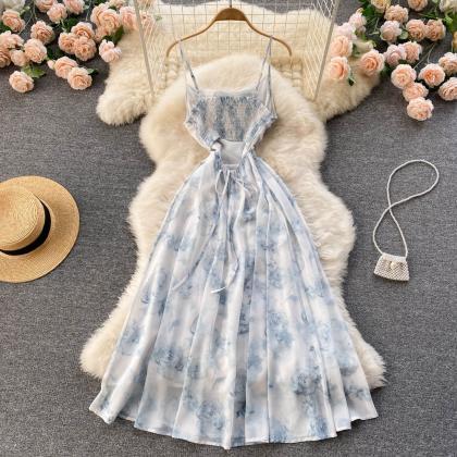 Cute Chiffon Floral Dress A Line Fashion Dress