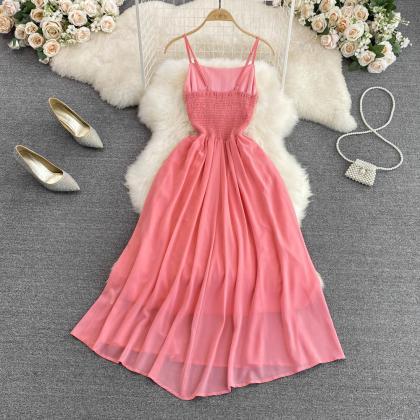 Pink Chiffon Short Dress A Line Fashion Dress