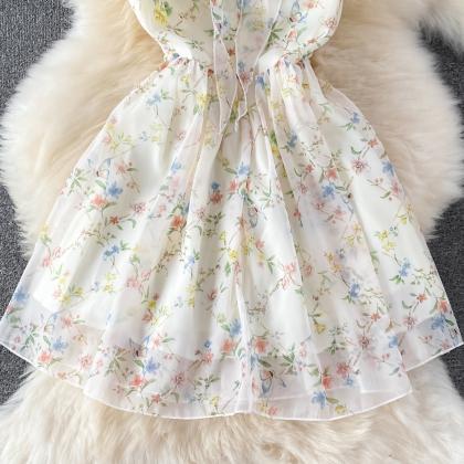 Cute Floral Short Dress A Line Fashion Dress