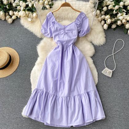 Purple A-line Short Dress Fashion Dress