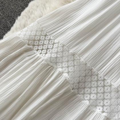 White Lace A-line Dress Fashion Dress