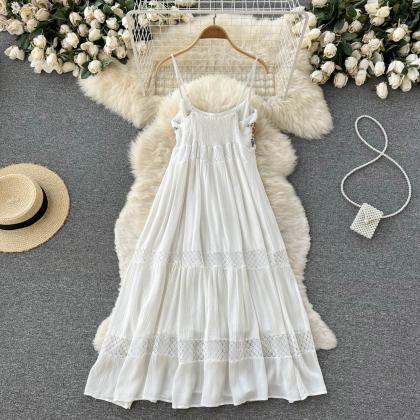 White Lace A-line Dress Fashion Dress