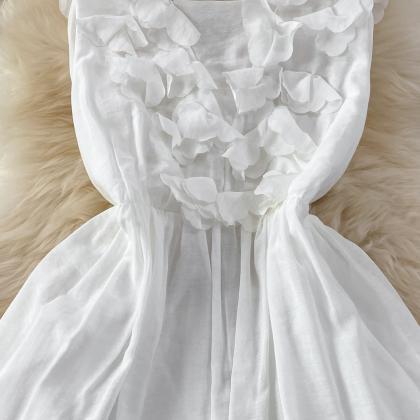 White A-line Short Dress Fashion Dress