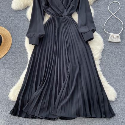 Long Chiffon Simple Dress with Halter Neck Azalea
