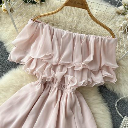 Lovely Chiffon A-line Off The Shoulder Dresses,..