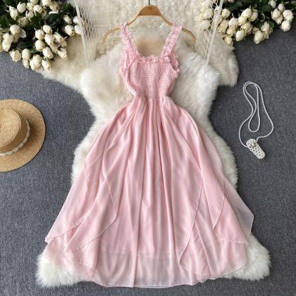 Pink A-line Fashion Dress