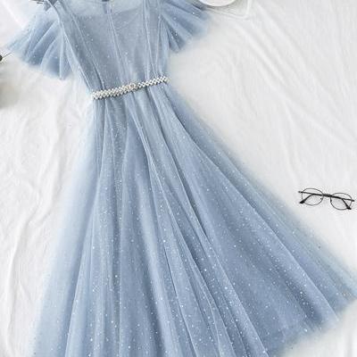 A line tulle short dress summer dress