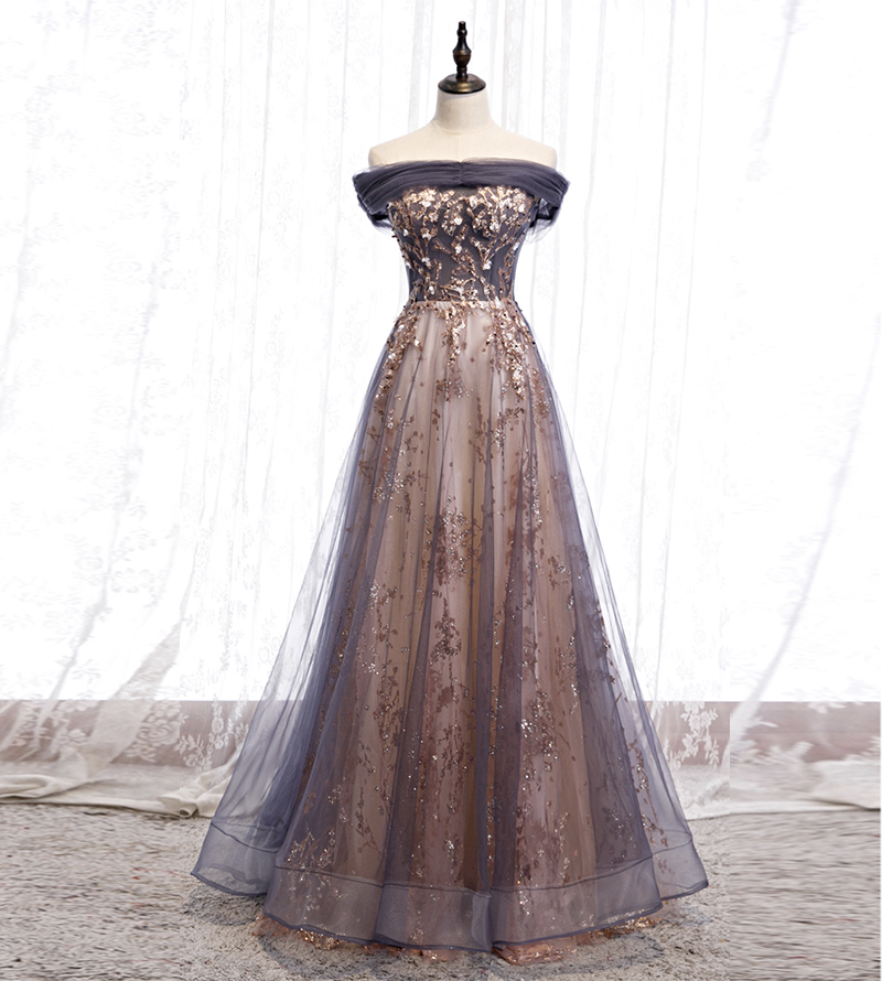 Elegant Tulle Lace Long Prom Dress Formal Dress