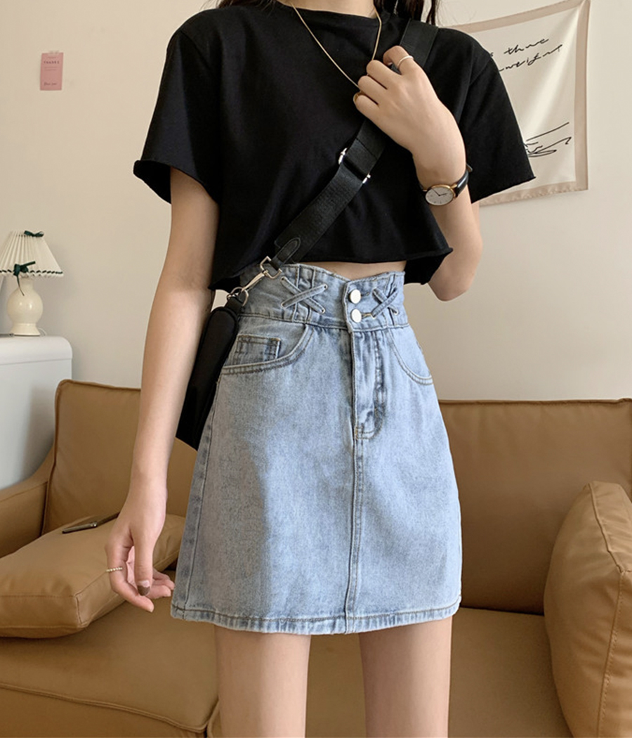 Cute Denim Skirt Student Denim Skirt